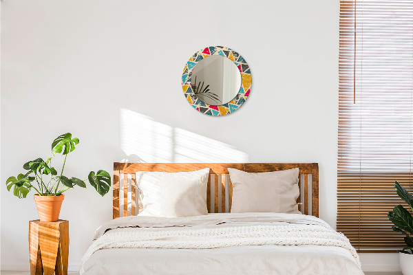 Round wall mirror decor Retro composition