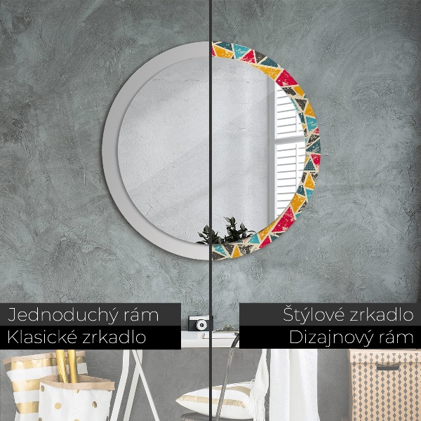 Round wall mirror decor Retro composition