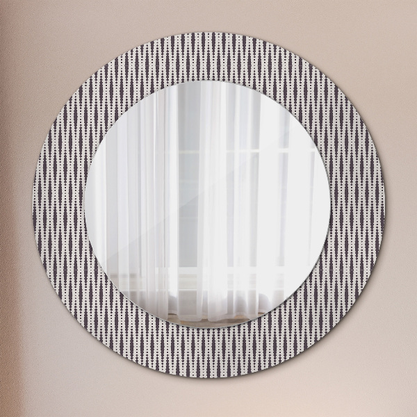 Round wall mirror decor Geometric dot pattern