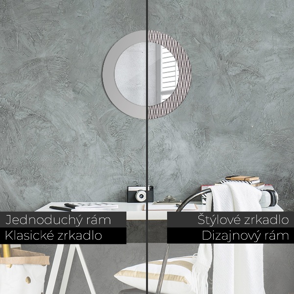 Round wall mirror decor Geometric dot pattern