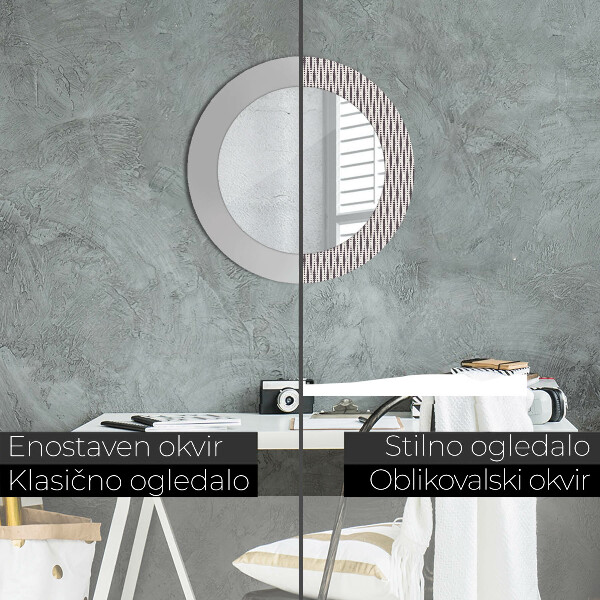 Round wall mirror decor Geometric dot pattern