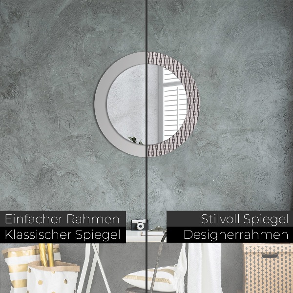 Round wall mirror decor Geometric dot pattern