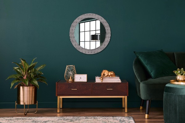 Round wall mirror decor Geometric dot pattern