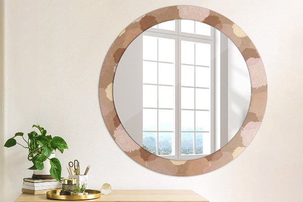 Round wall mirror decor Roses composition