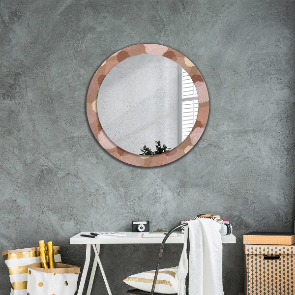 Round wall mirror decor Roses composition