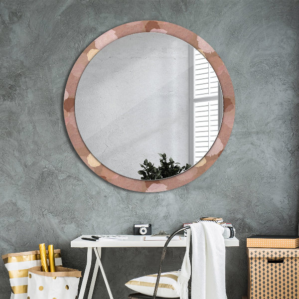 Round wall mirror decor Roses composition