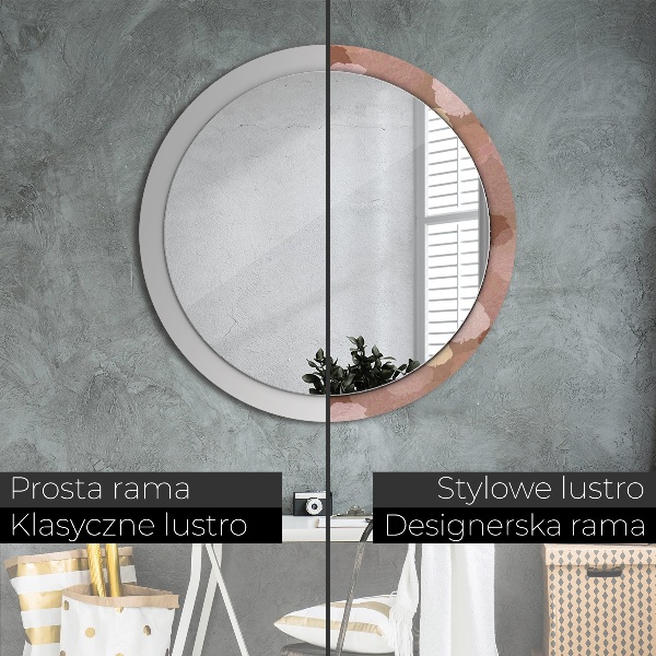 Round wall mirror decor Roses composition