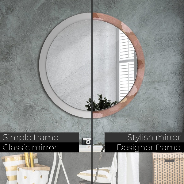 Round wall mirror decor Roses composition