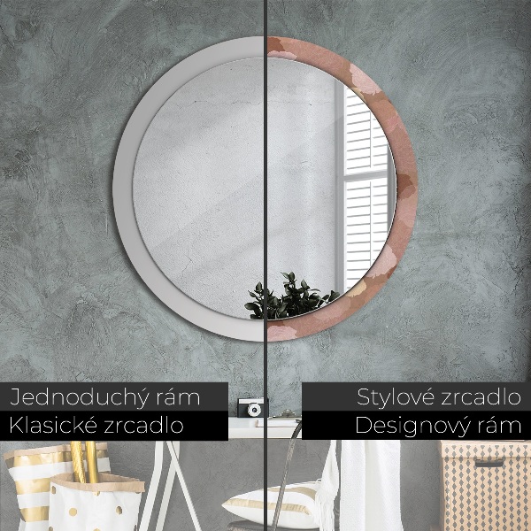 Round wall mirror decor Roses composition