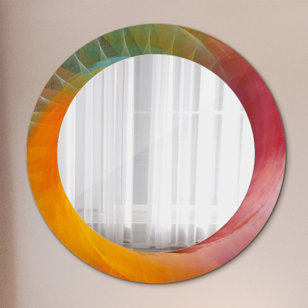 Round decorative mirror Hypnotic spiral