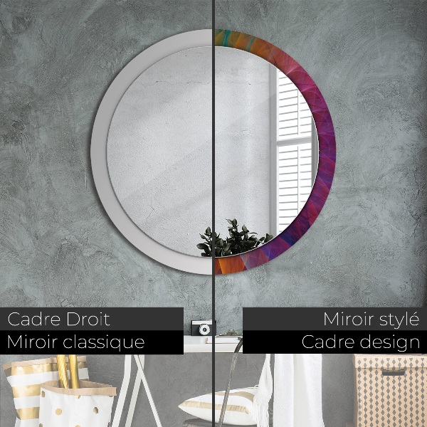 Round decorative mirror Hypnotic spiral