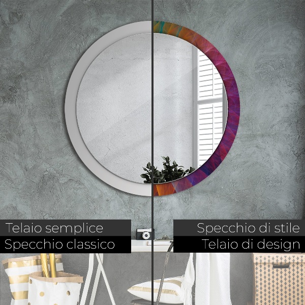 Round decorative mirror Hypnotic spiral
