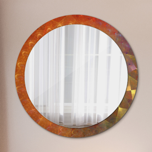 Round decorative mirror Spiral abstraction