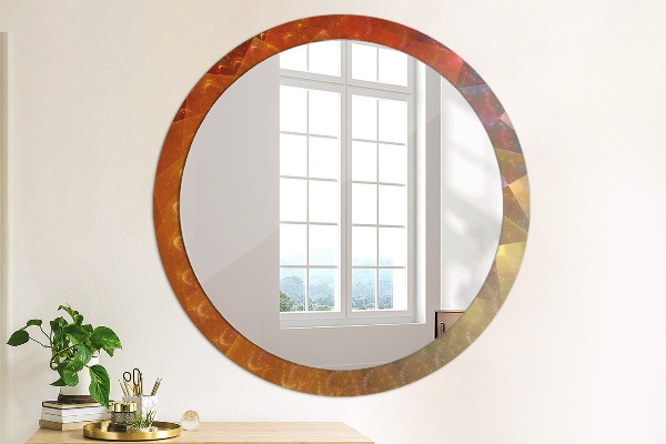 Round decorative mirror Spiral abstraction