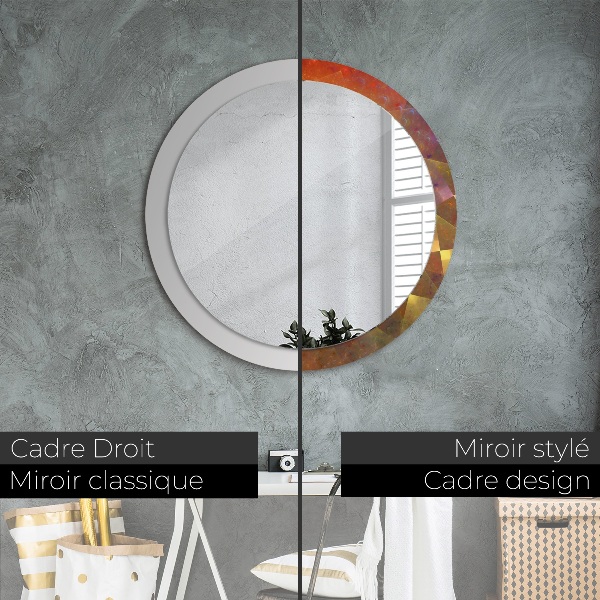 Round decorative mirror Spiral abstraction