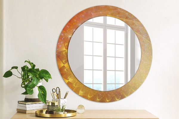 Round decorative mirror Spiral abstraction