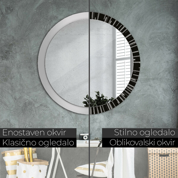 Round decorative mirror Radiant composition