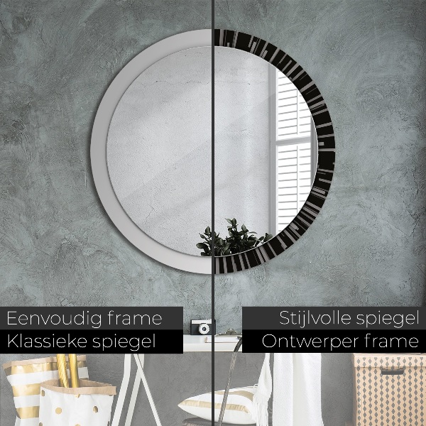 Round decorative mirror Radiant composition