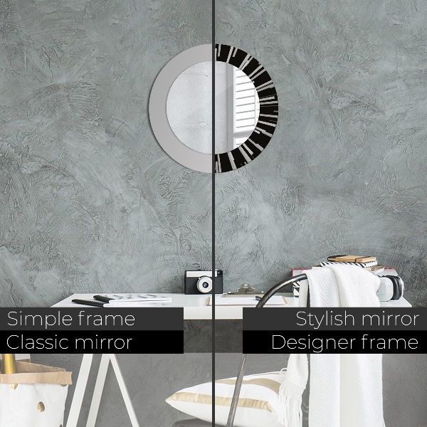 Round decorative mirror Radiant composition
