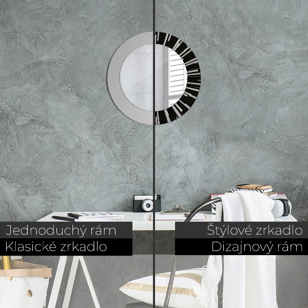 Round decorative mirror Radiant composition