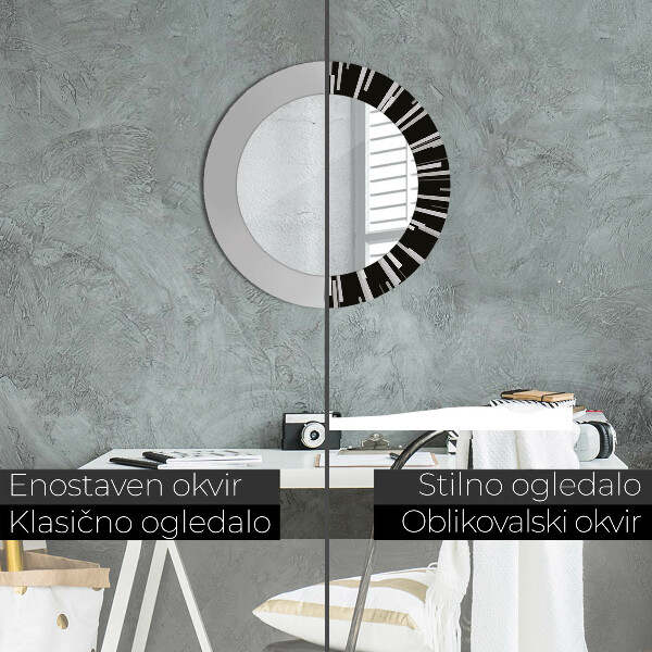 Round decorative mirror Radiant composition