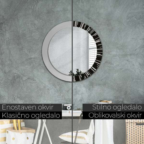 Round decorative mirror Radiant composition