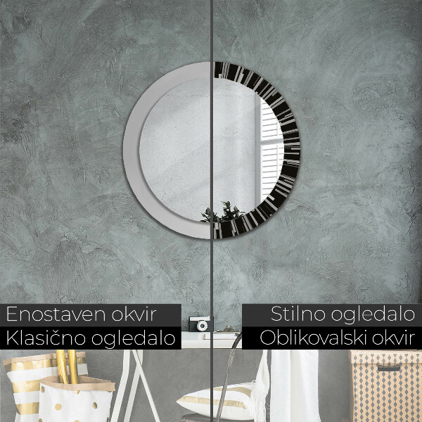 Round decorative mirror Radiant composition