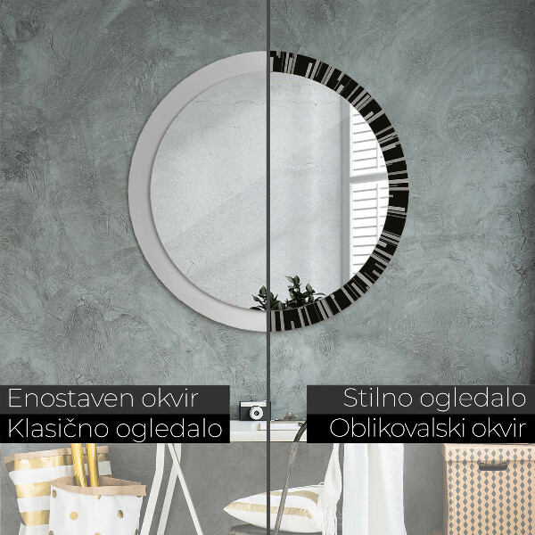 Round decorative mirror Radiant composition