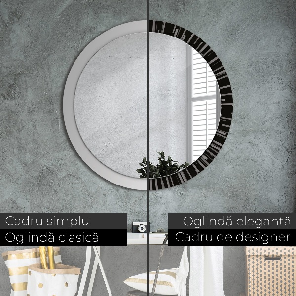 Round decorative mirror Radiant composition