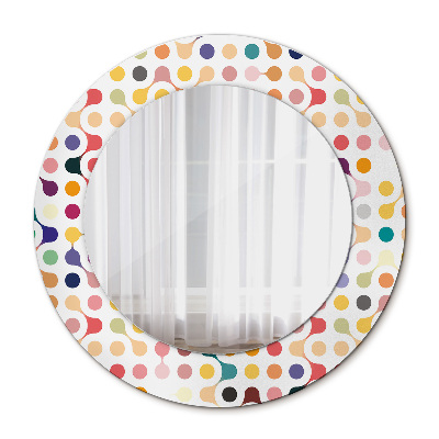 Round wall mirror decor Seamless multicolor