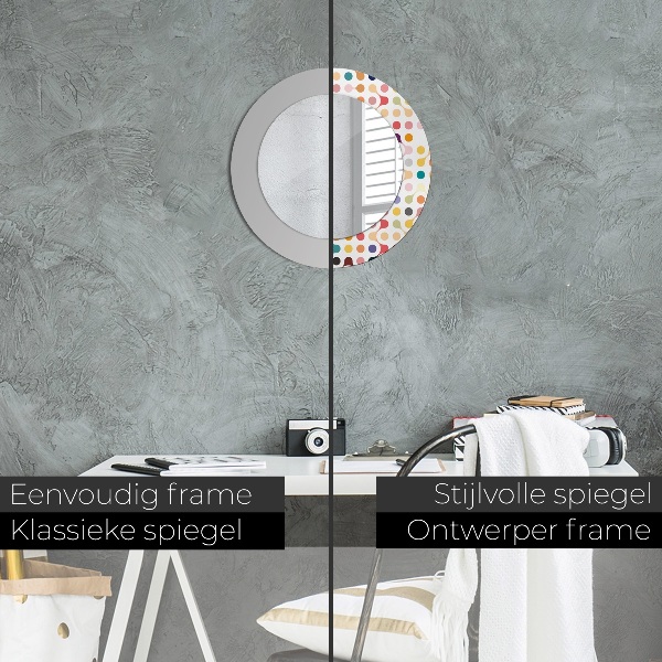 Round wall mirror decor Seamless multicolor