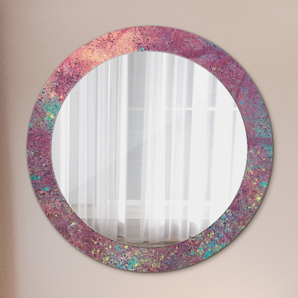 Round printed mirror Color festival