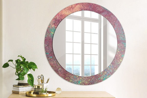 Round printed mirror Color festival