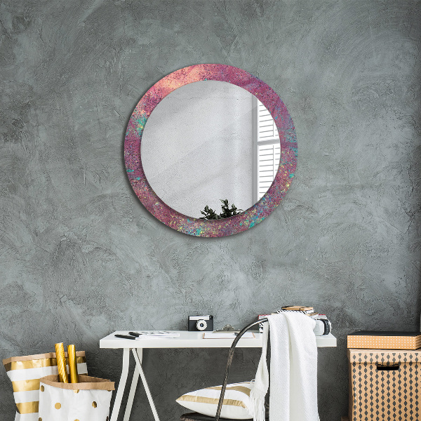 Round printed mirror Color festival