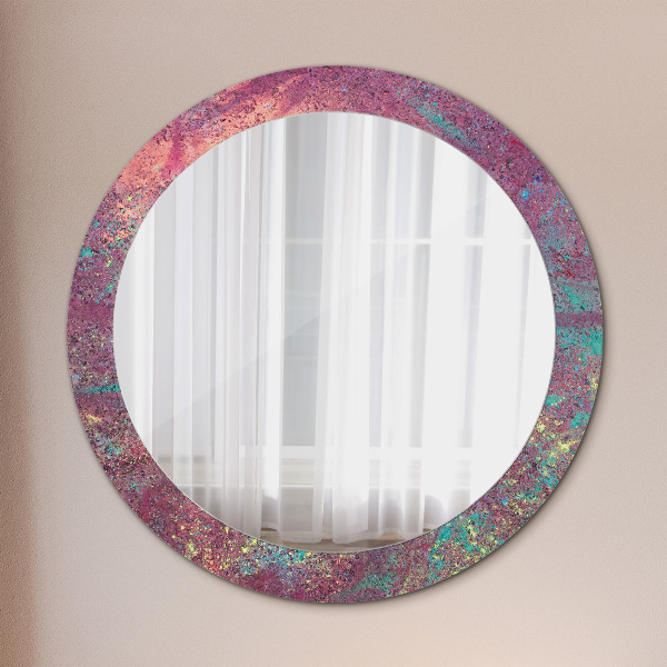 Round printed mirror Color festival