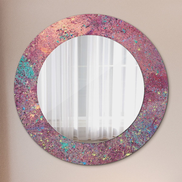 Round printed mirror Color festival