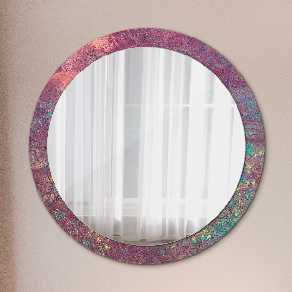 Round printed mirror Color festival