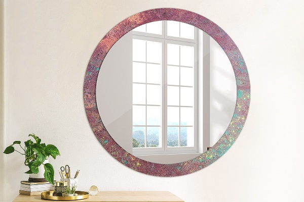 Round printed mirror Color festival