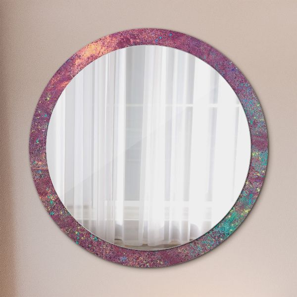 Round printed mirror Color festival