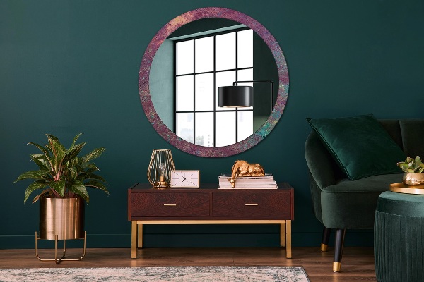 Round printed mirror Color festival