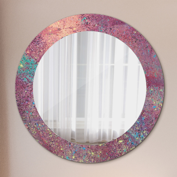 Round printed mirror Color festival