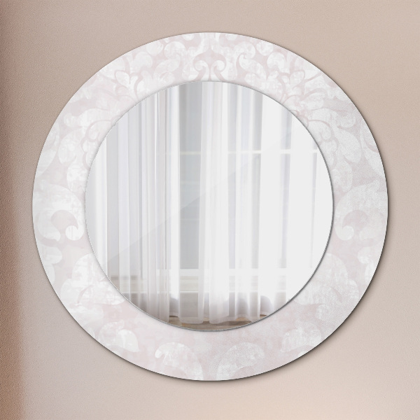 Round wall mirror decor Delicate roccoco texture