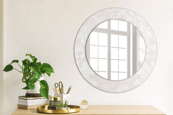 Round wall mirror decor Delicate roccoco texture