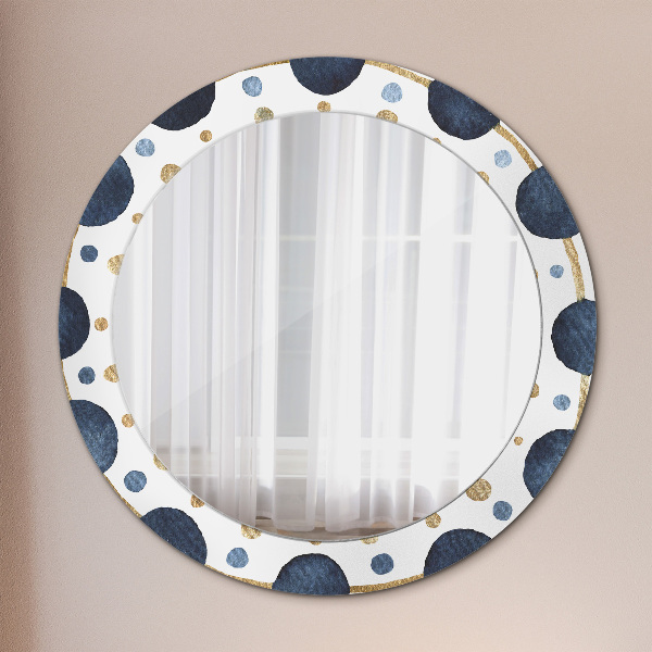 Round printed mirror Moon mandala