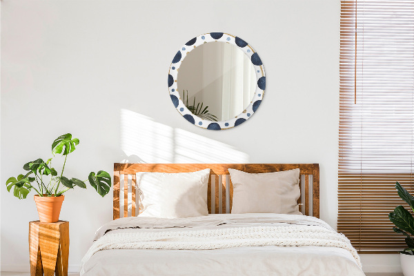 Round printed mirror Moon mandala