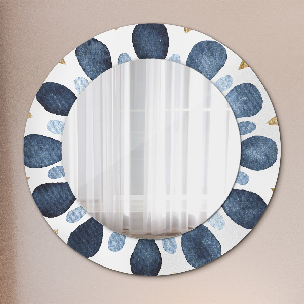 Round printed mirror Moon mandala