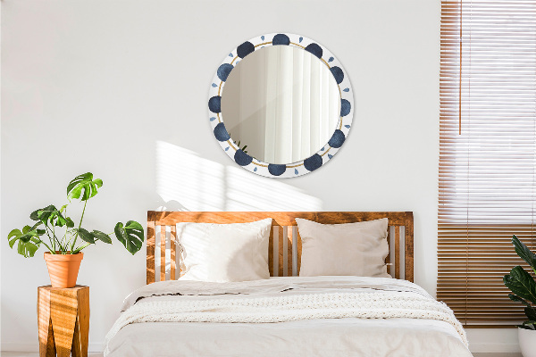 Round printed mirror Moon mandala