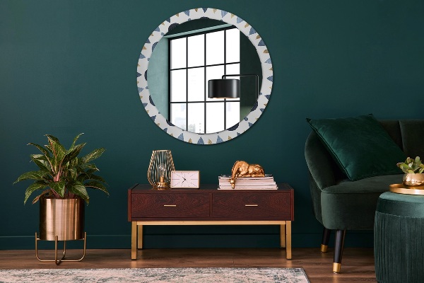 Round printed mirror Moon mandala
