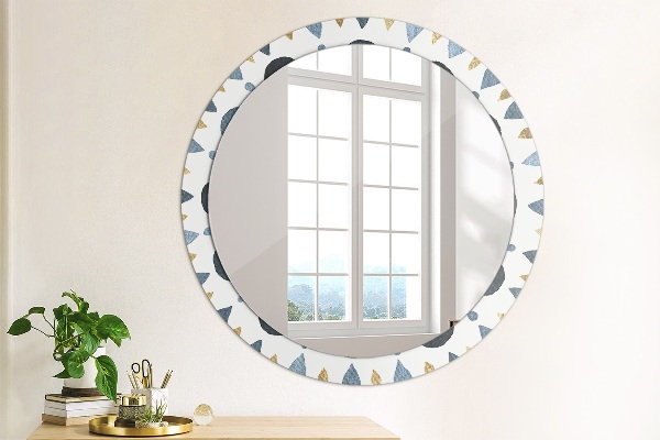 Round printed mirror Moon mandala