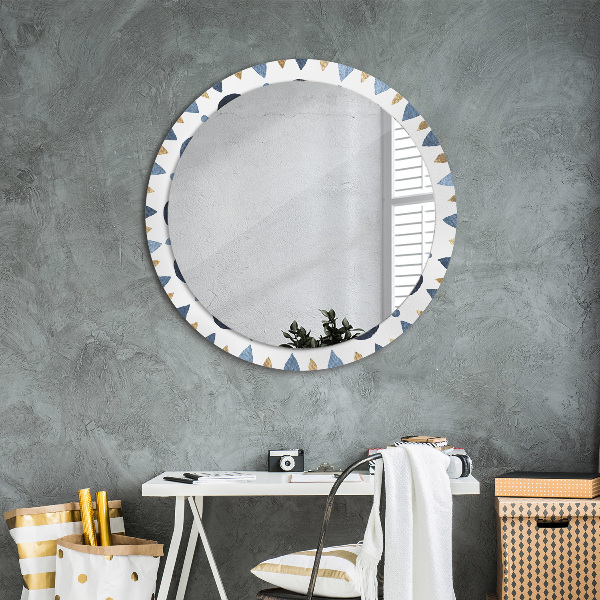 Round printed mirror Moon mandala